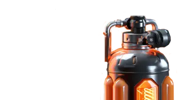 Изображение футуристической канистры с топливом, символизирующее энергию и усиление приветственного бонуса в Онлайн-казино AUF.